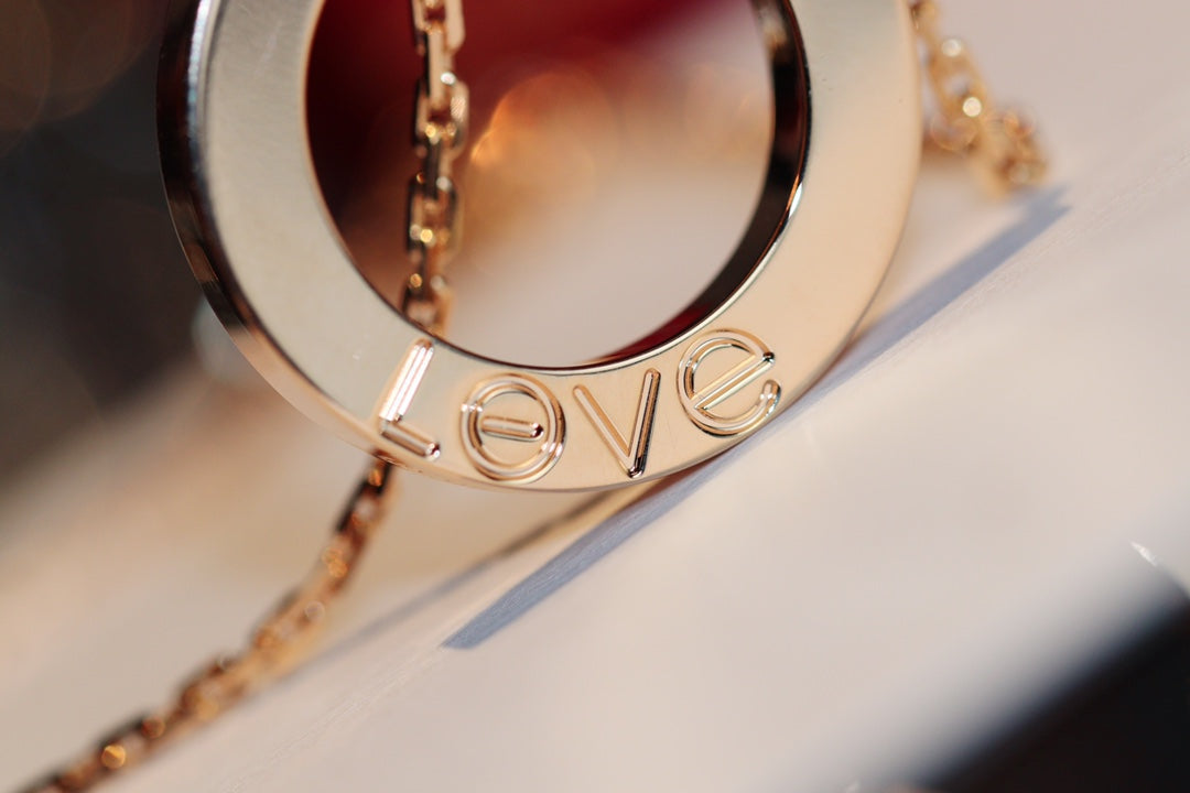 [Moco] LIEBESHALSKETTE 16MM 6 DIAMANTEN ROTGOLD