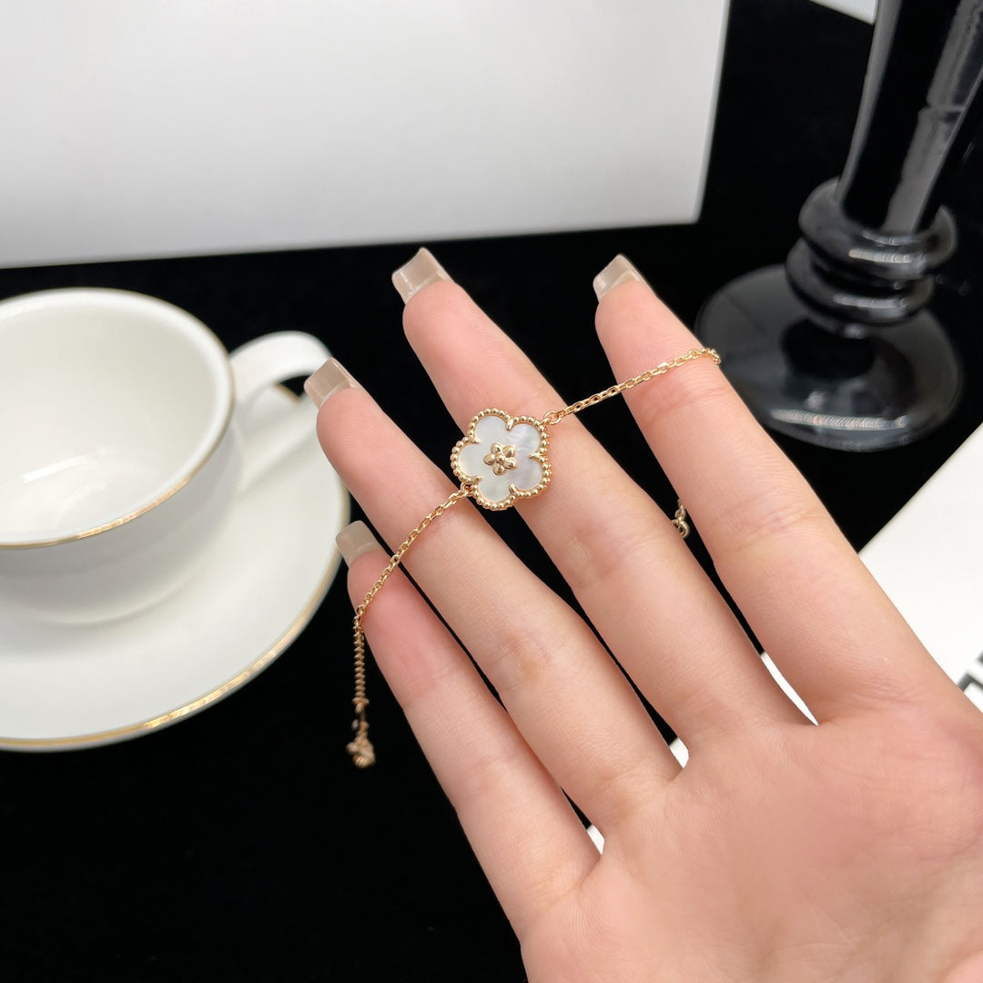 [Moco]ラッキースプリング ローズゴールド モップブレスレット