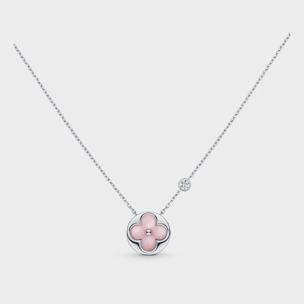 [Moco]サンモチーフ ピンクモップ シルバーブレスレット