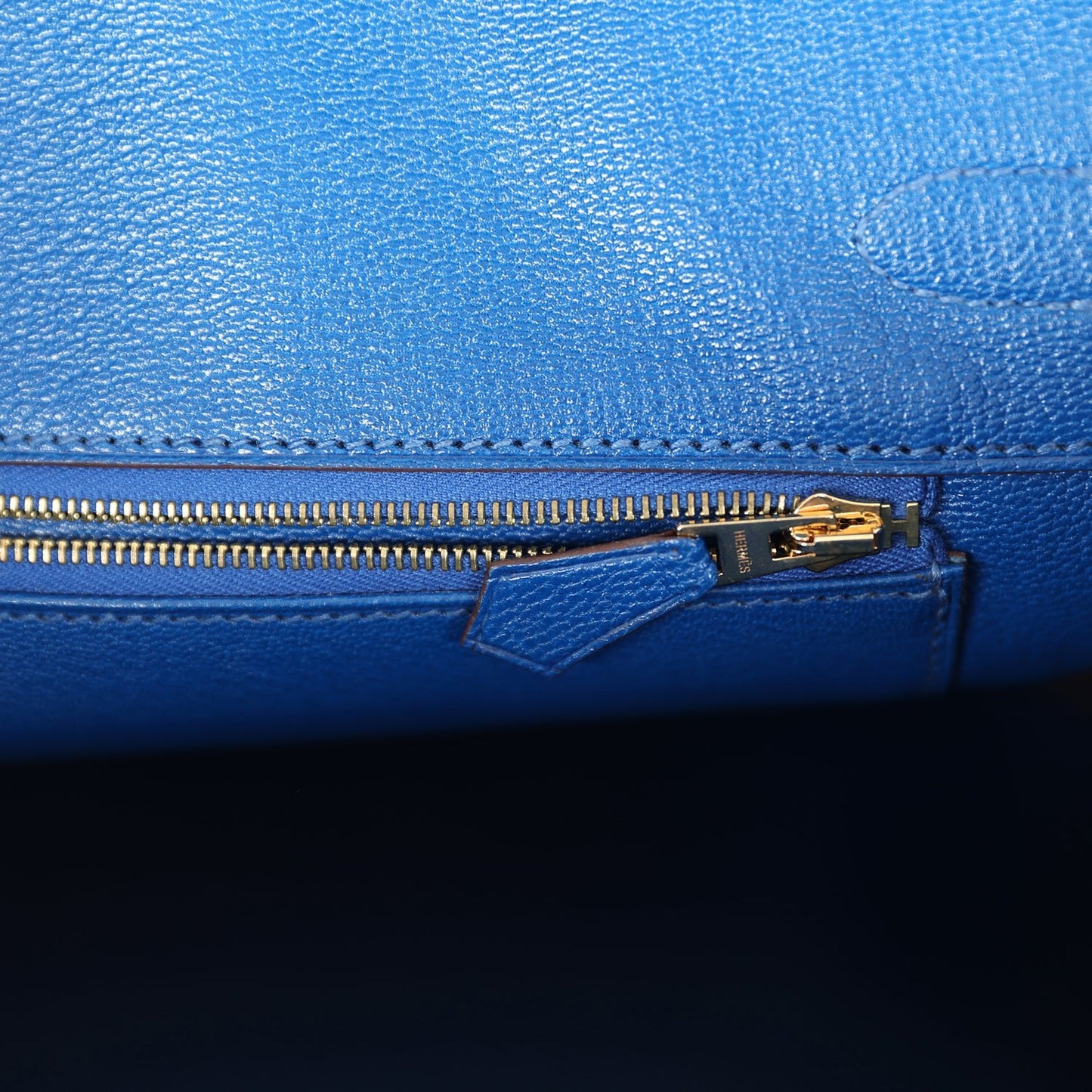 Hermes Birkin 35 Bleu Mykonos Shiny Porosus Crocodile Gold Hardware
