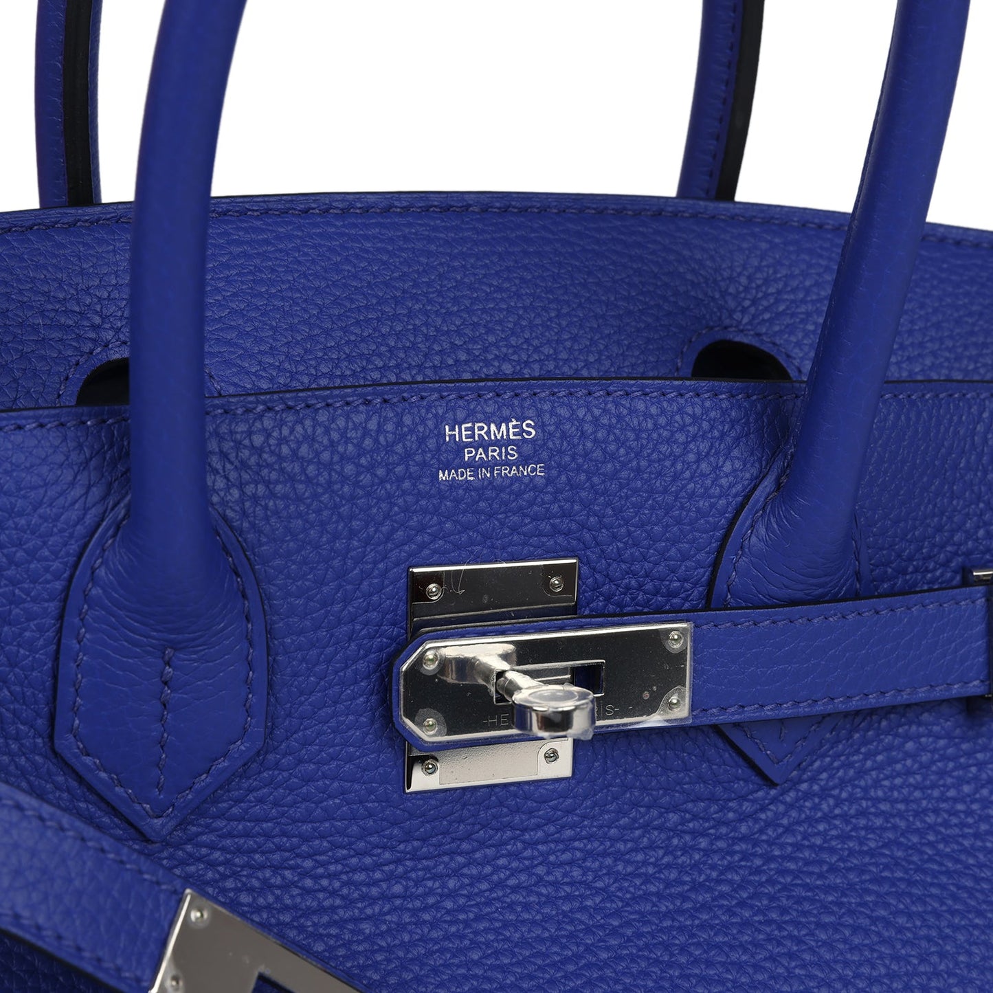 Hermes Birkin 30 Bleu Electric Clemence Palladium Hardware