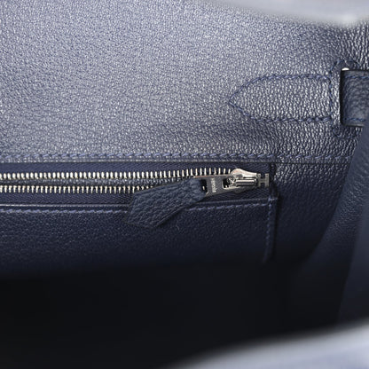 Hermes Birkin 30 Bleu Nuit Togo Palladium Hardware