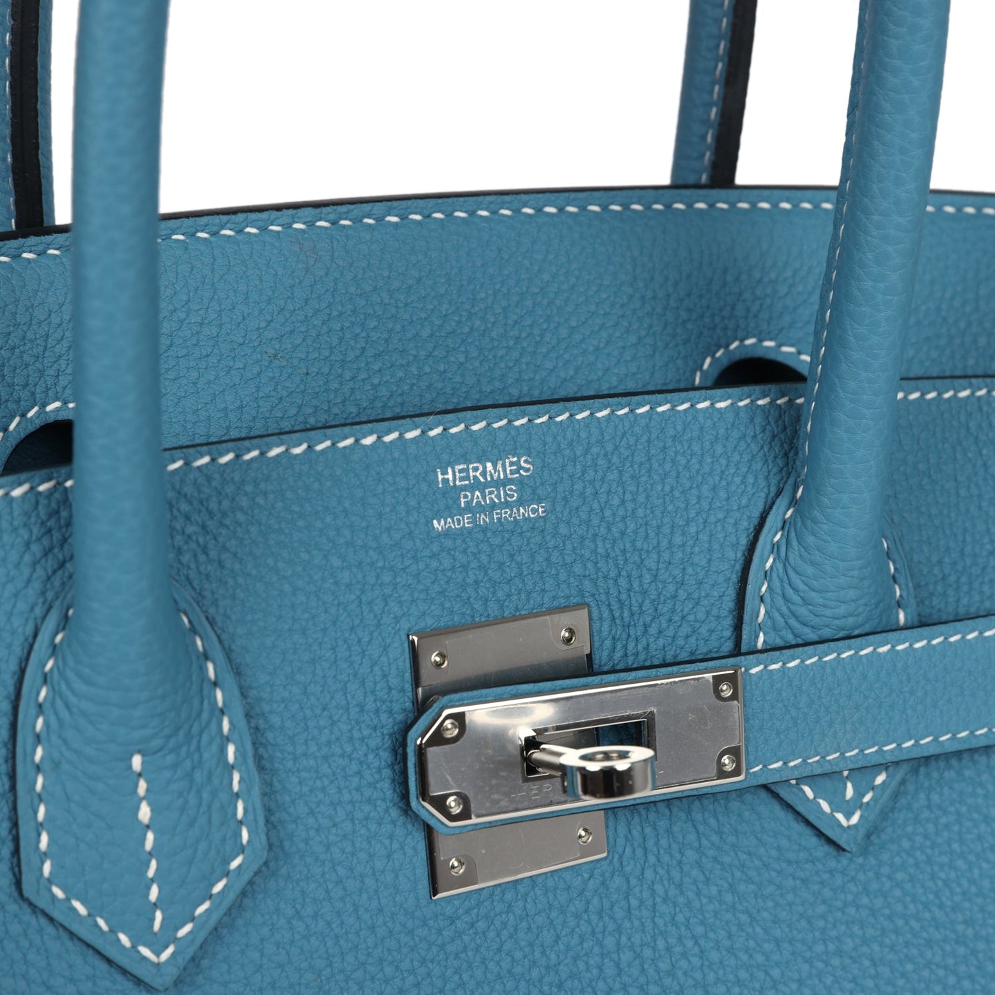 Hermes Birkin 30 Blue Jean Togo Palladium Hardware