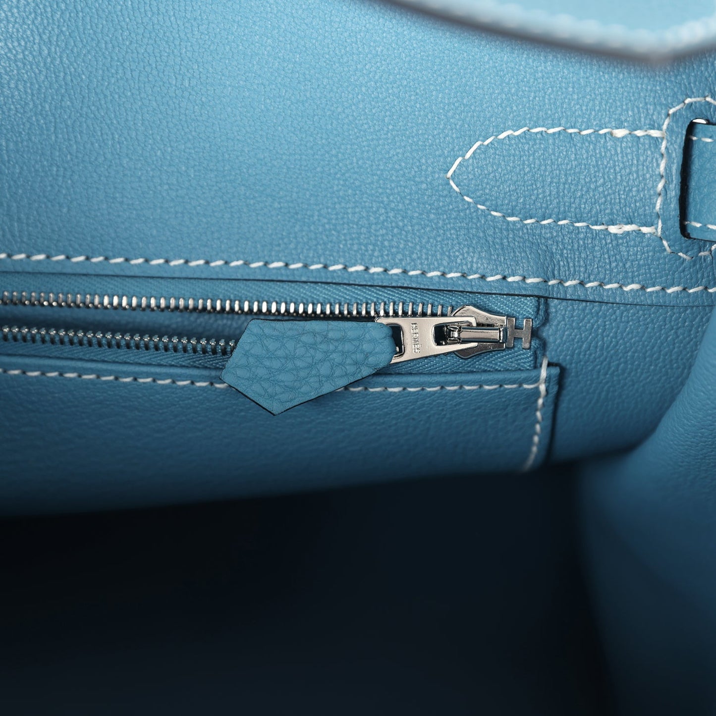 Hermes Birkin 30 Blue Jean Togo Palladium Hardware