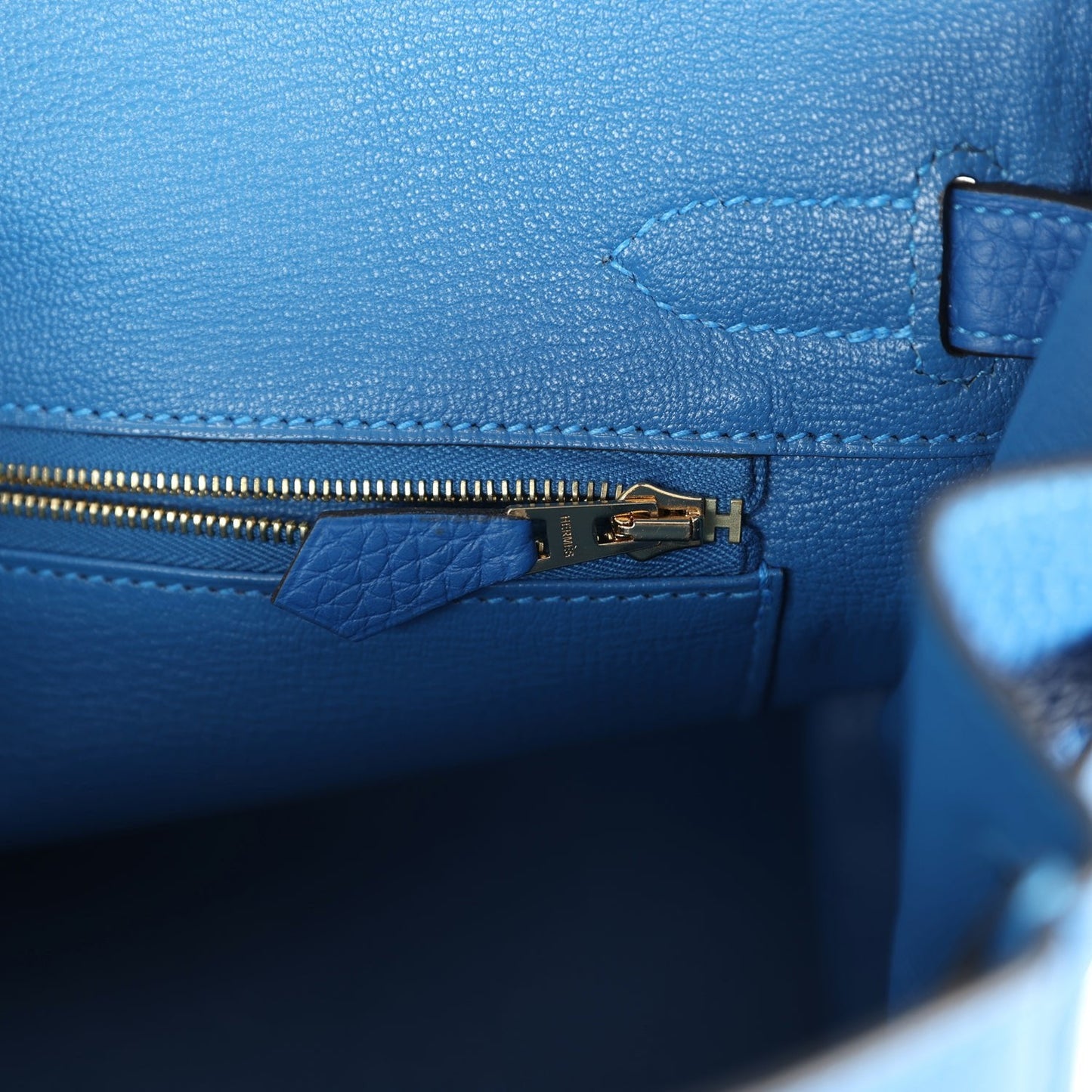 Hermes Birkin 30 Bleu Hydra Clemence Gold Hardware