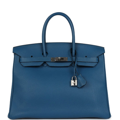 Hermes Birkin 35 Bleu de Galice Togo Palladium Hardware