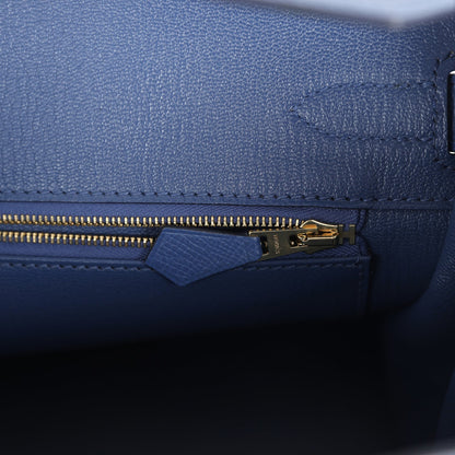 Hermes Birkin 30 Bleu Brighton Epsom Gold Hardware