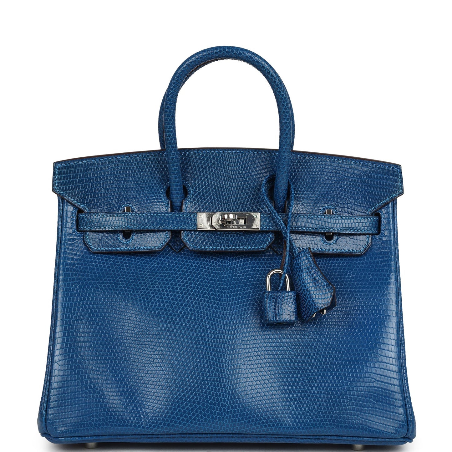 Hermes Birkin 25 Bleu Izmir Varanus Niloticus Lizard Palladium Hardware