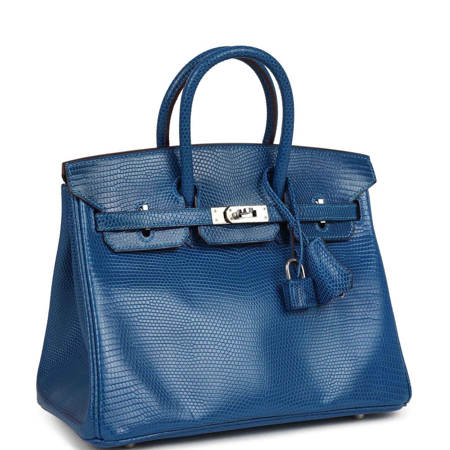 Hermes Birkin 25 Bleu Izmir Varanus Niloticus Lizard Palladium Hardware