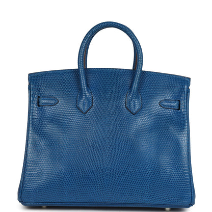 Hermes Birkin 25 Bleu Izmir Varanus Niloticus Lizard Palladium Hardware