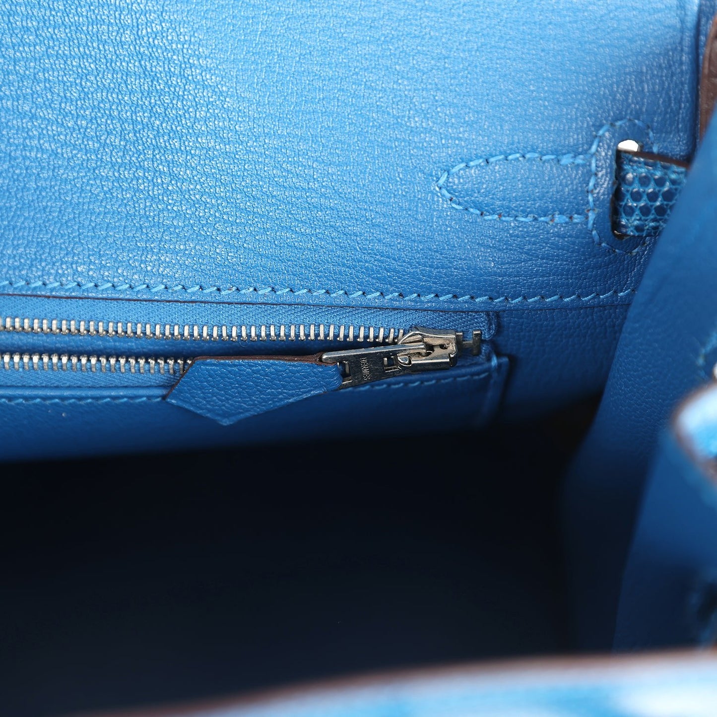 Hermes Birkin 25 Bleu Izmir Varanus Niloticus Lizard Palladium Hardware