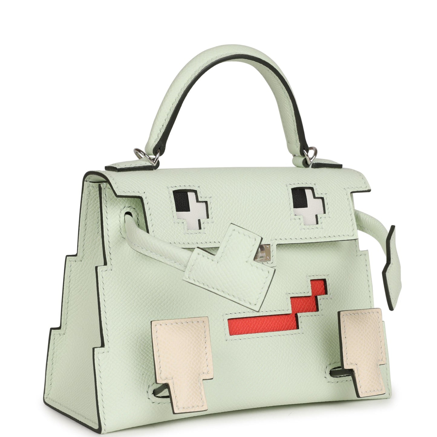 Hermes "Quelle Idolle" Picto Kelly Doll Vert Fizz Epsom Palladium Hardware