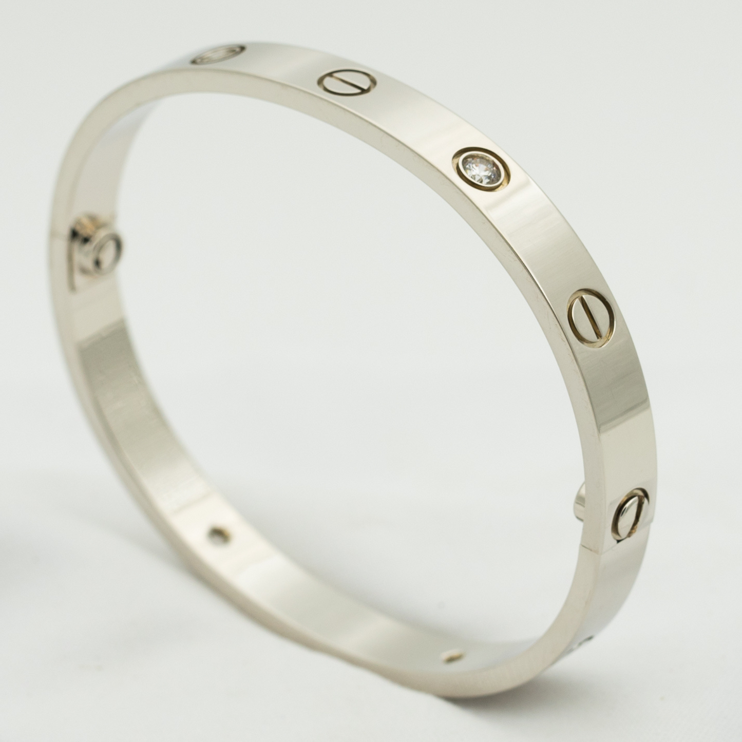 [モコ]ラブブレスレット 6.1mm 4ダイヤモンド