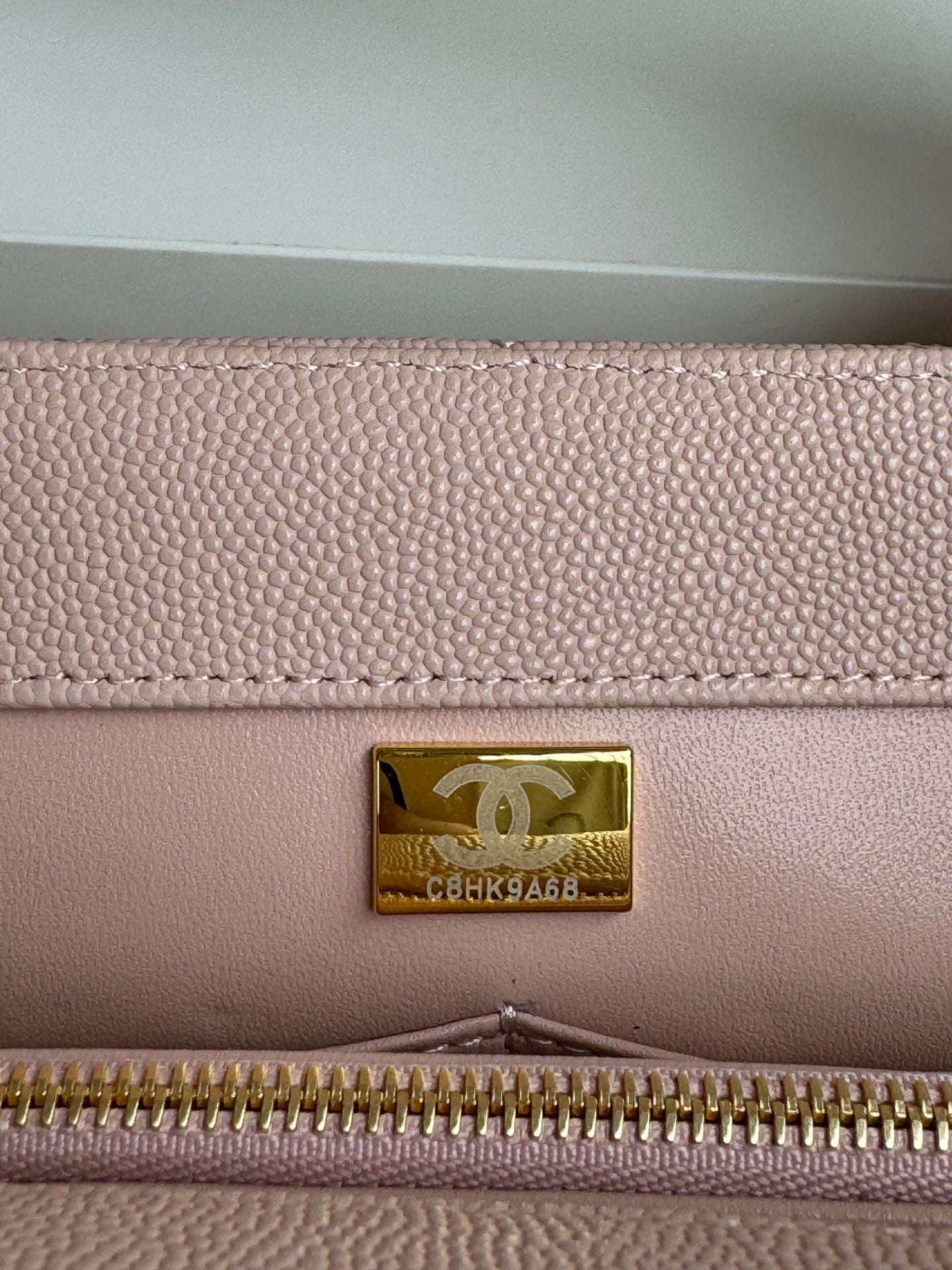 coco handle medium 29cm pink quilted caviar leather gold hardware