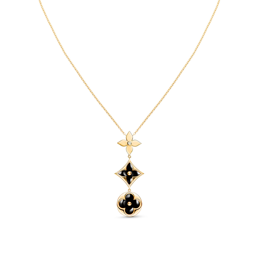 [Moco]Stern und Sonne Onyx Roségold Halskette