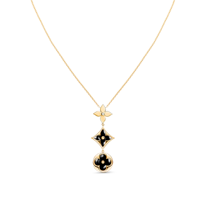 [Moco]Stern und Sonne Onyx Roségold Halskette